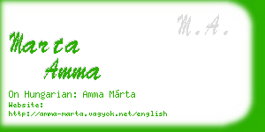 marta amma business card