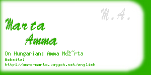 marta amma business card